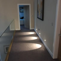 Low spot lights in hallway