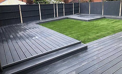 Decking in residential garden