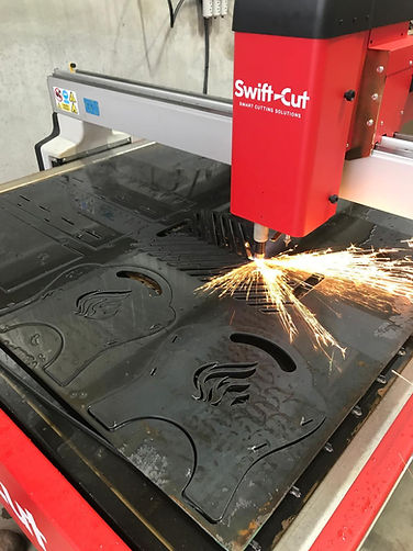Lazer cut machine working on pattern