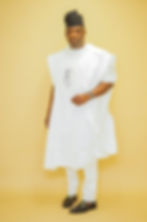 Agbada front view