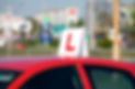 Learner plate on car