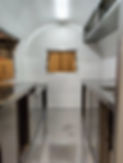 Inside food trailer