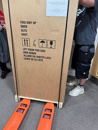 Large box being transported