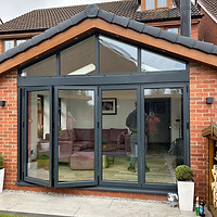 Extension on residential property with newly installed bi-fold doors