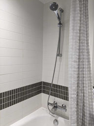 Cleaned shower and bath