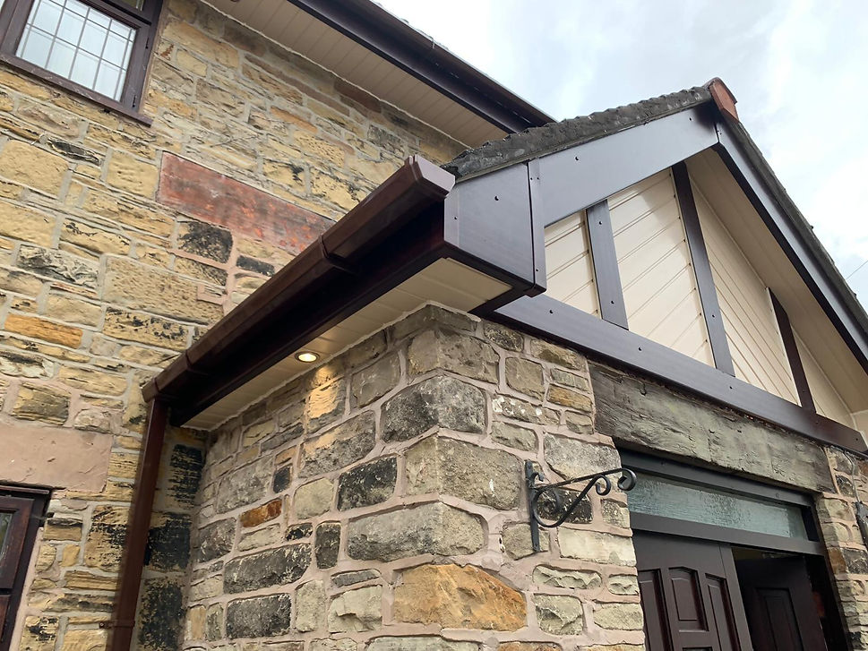 Guttering on domestic property