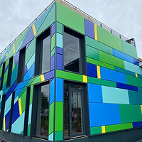 New windows on colourful commercial building