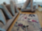 Sofa and carpet after being cleaned