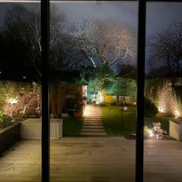 Lit up garden