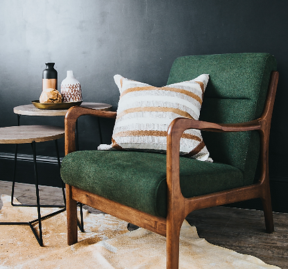 Green armchair