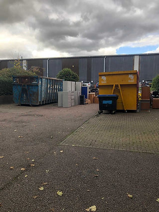 Old filing cabinets ready for recycling