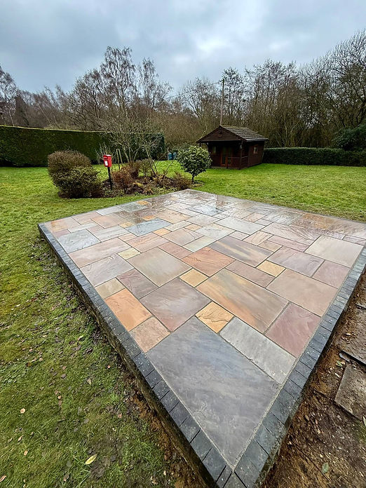 Natural stone patio