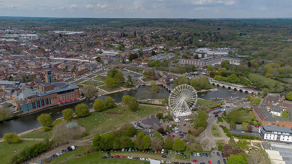 aerial view of stratford upon avon