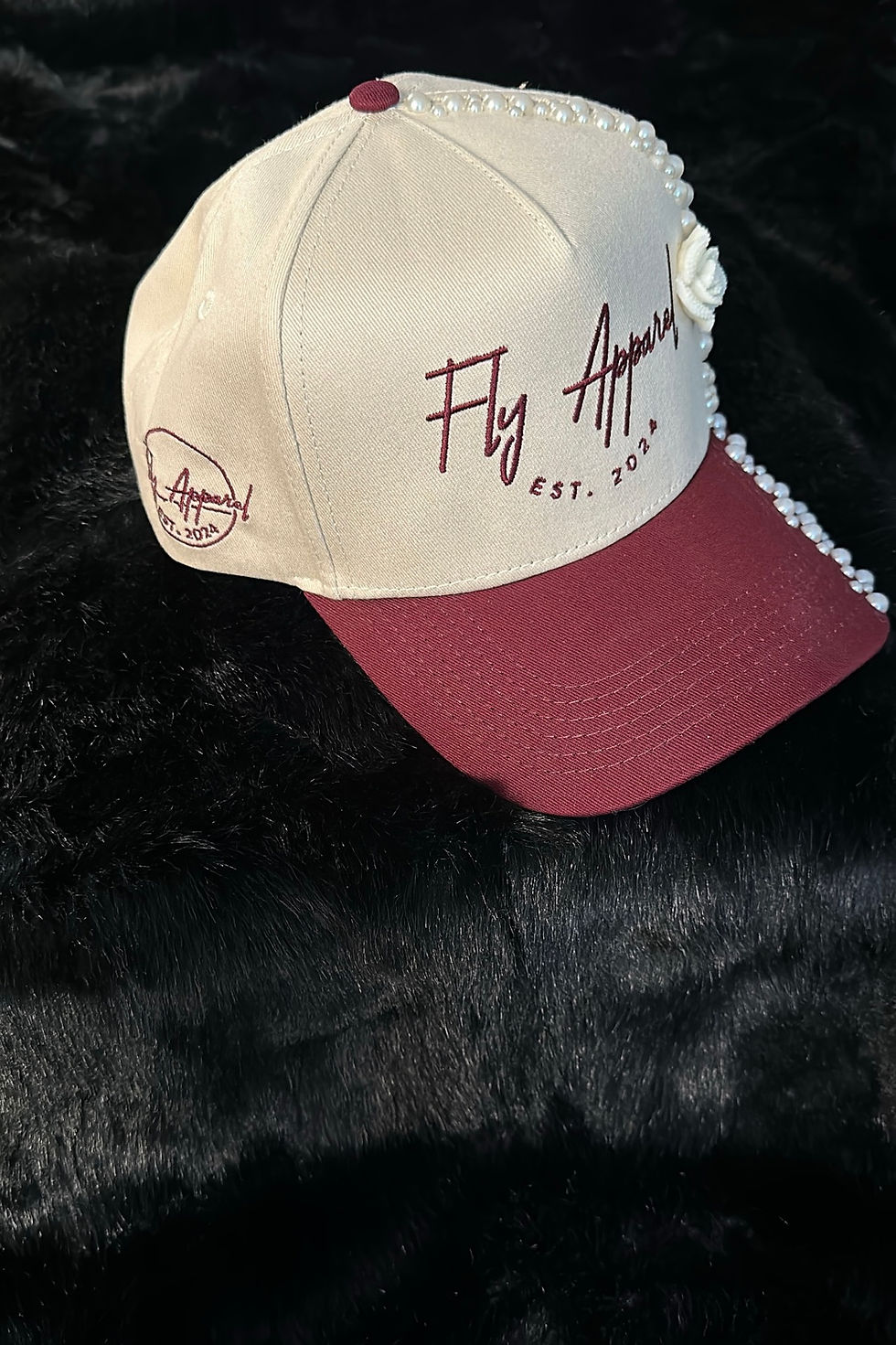 Thumbnail: Fly Apparel Pearl Design Baseball Cap 