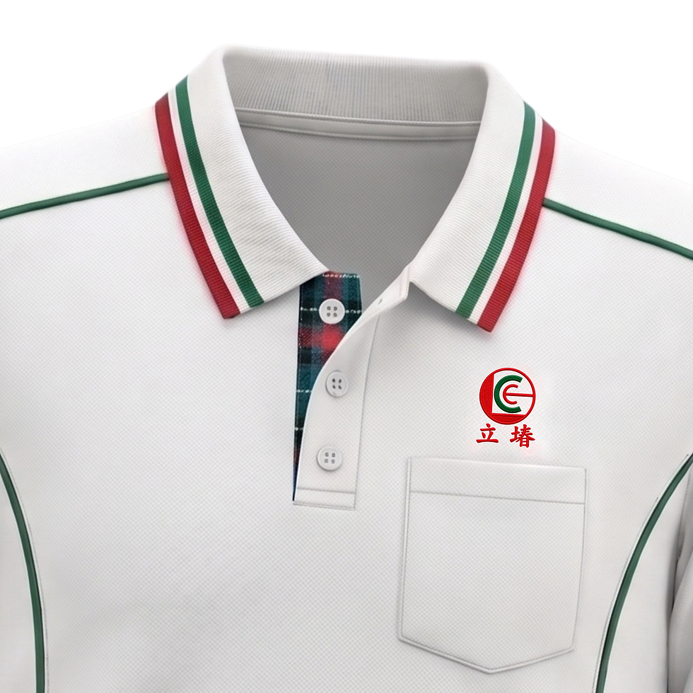 Thumbnail: Ley Choon Long Sleeve White Corporate Polo Shirt