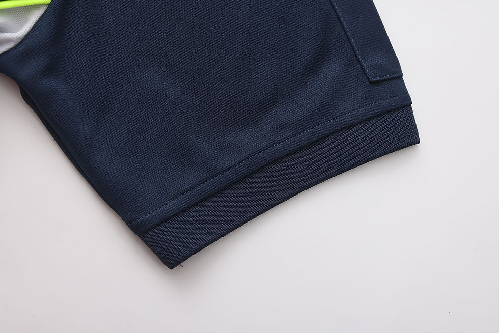 Thumbnail: Navy Lime Trim Performance Polo Shirt