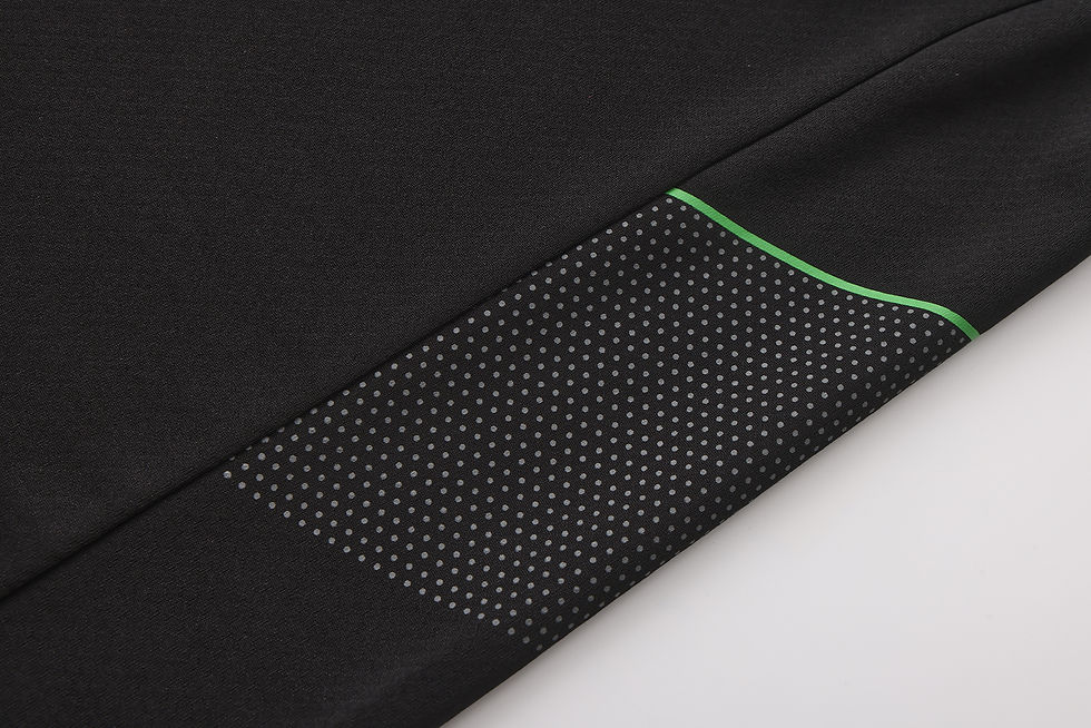Thumbnail: Custom Black Performance Polo Shirt with Green Graphic