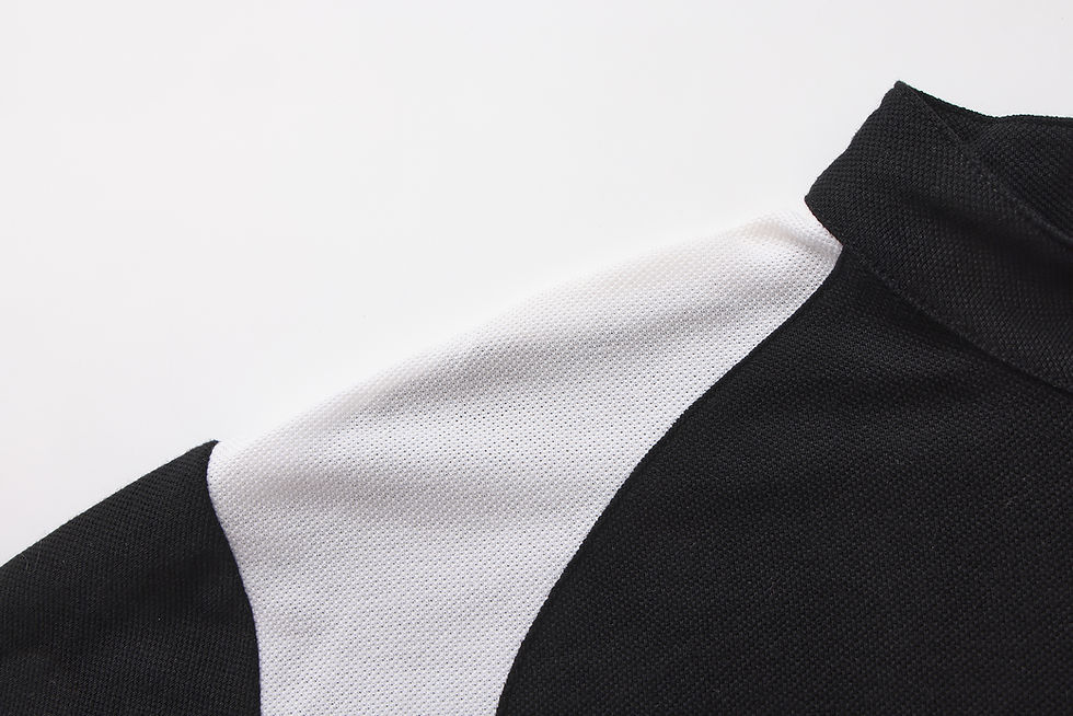 Thumbnail: Black & White Planning Graphic Zip Polo