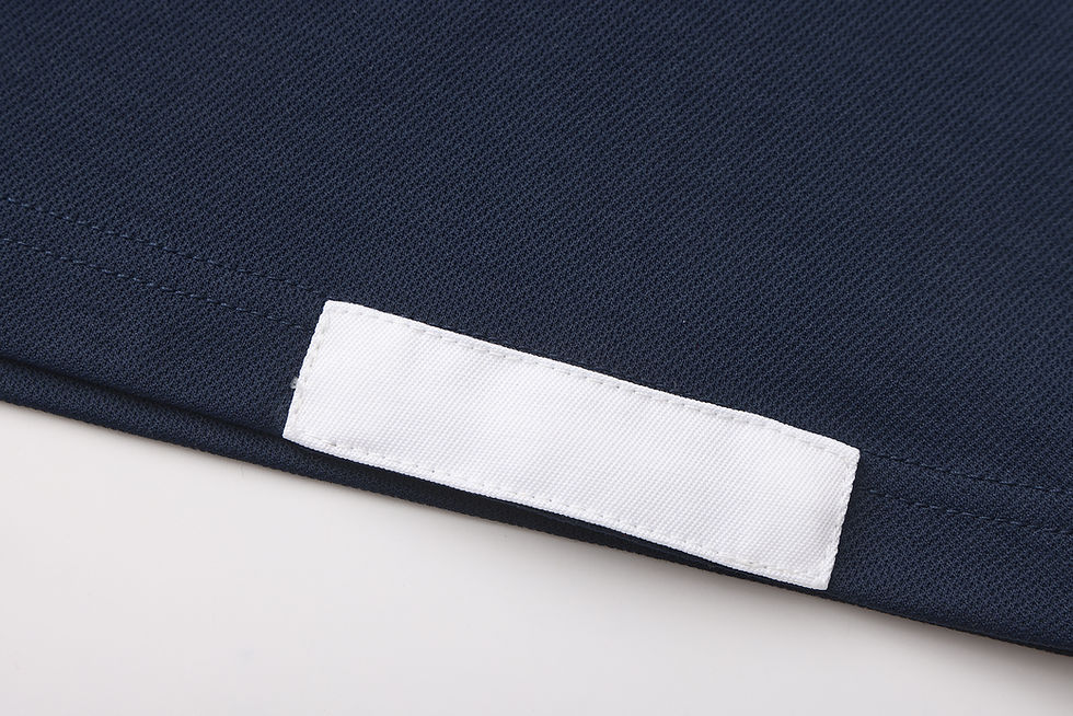 Thumbnail: Custom GREIF Navy & Sky Blue Zip Polo Shirt