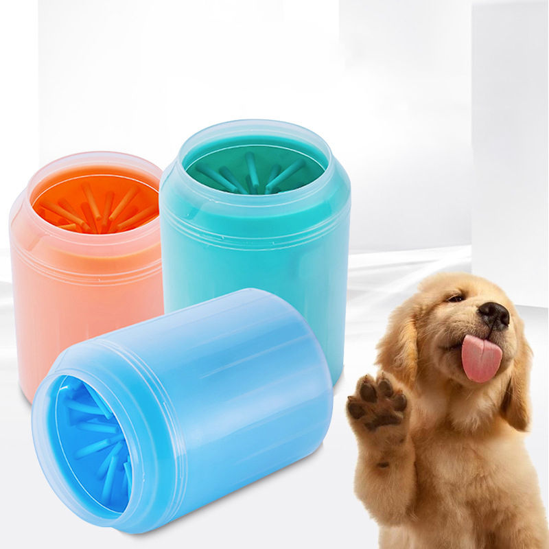 Dog Paw Cleaner Cup Soft Silicone Combs Portable Outdoor Pet Foot Washer Paw Cle