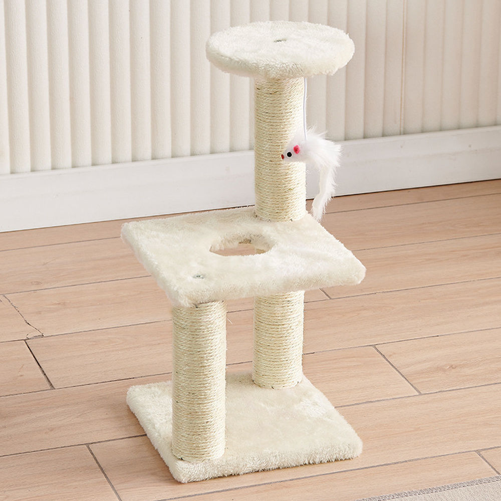 Small Cat Tree with Sisal Scratching Pole, Cat Toys for Indoor Cats, Cat Scratch