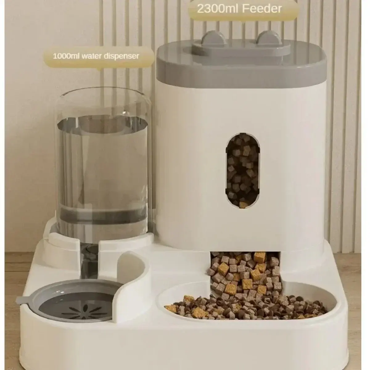 Automatic Feeder Dog Cat Food Bowl With Water Fountain Large Capacity Pet Food S