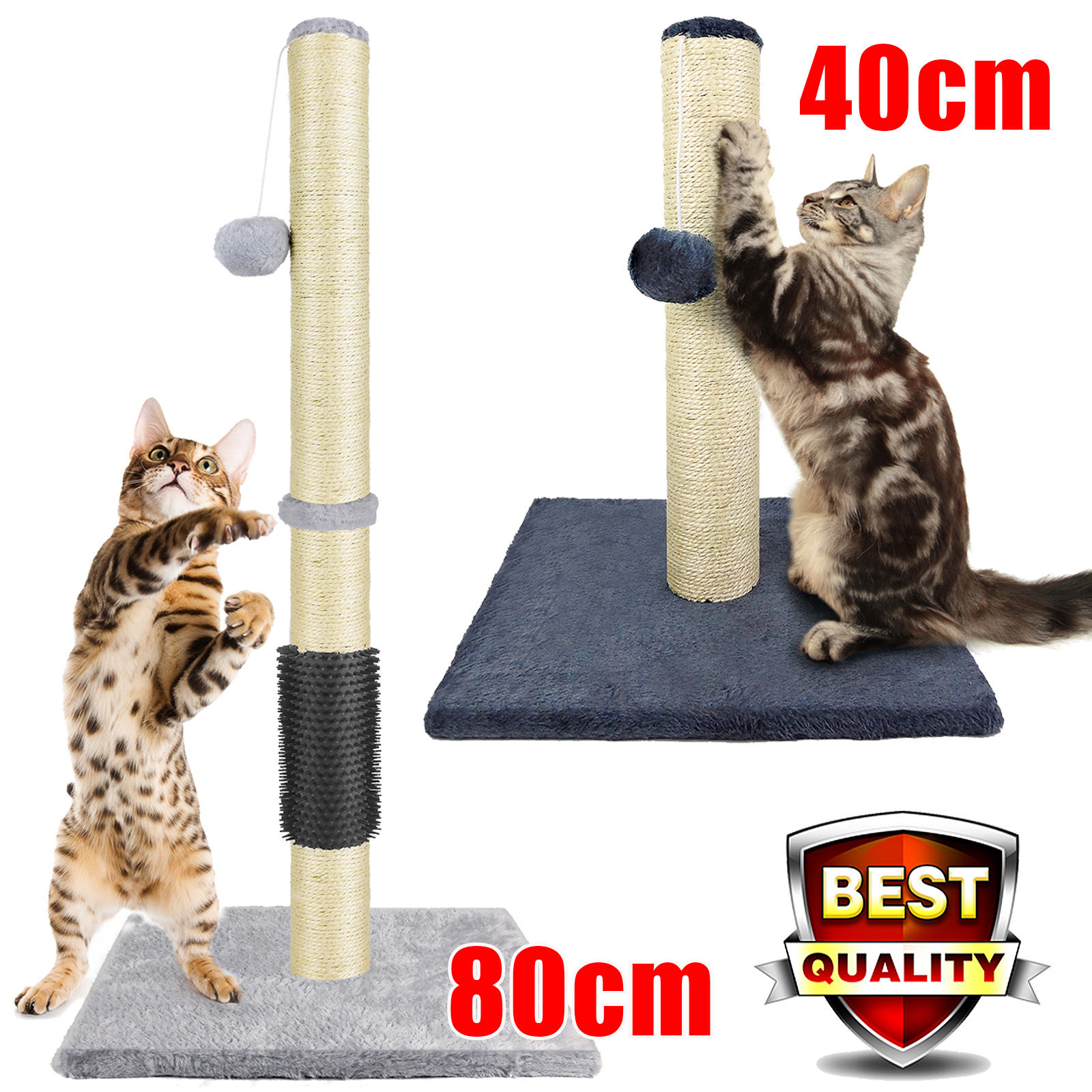 DayPlus Cat Scratch Pole Sisal High-density Cats Scratcher Turntable Board Toy G