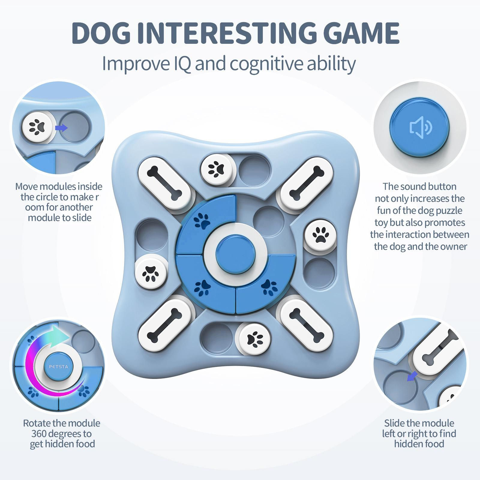 Dog Toys Slow Feeder Interactive Increase Puppy IQ Food Dispenser Slowly Eating