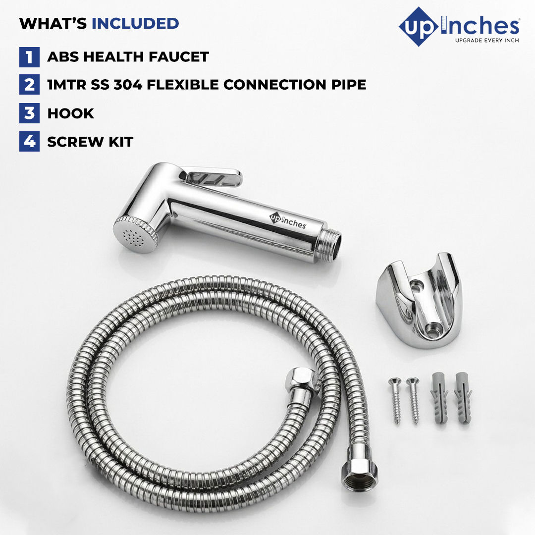 Rio Chrome Health Faucet with SS-304 Hose & Hook