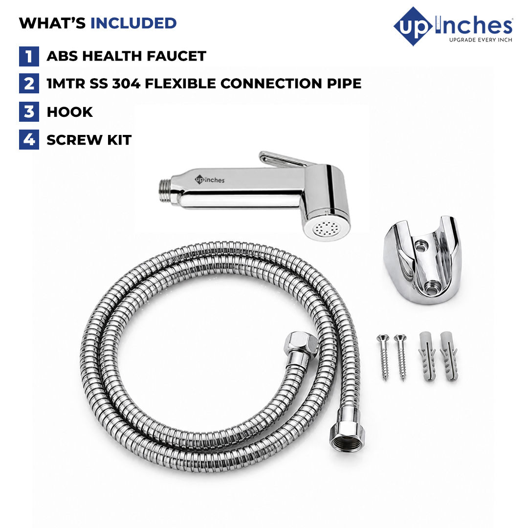 Max Chrome Health Faucet with SS-304 Hose & Hook