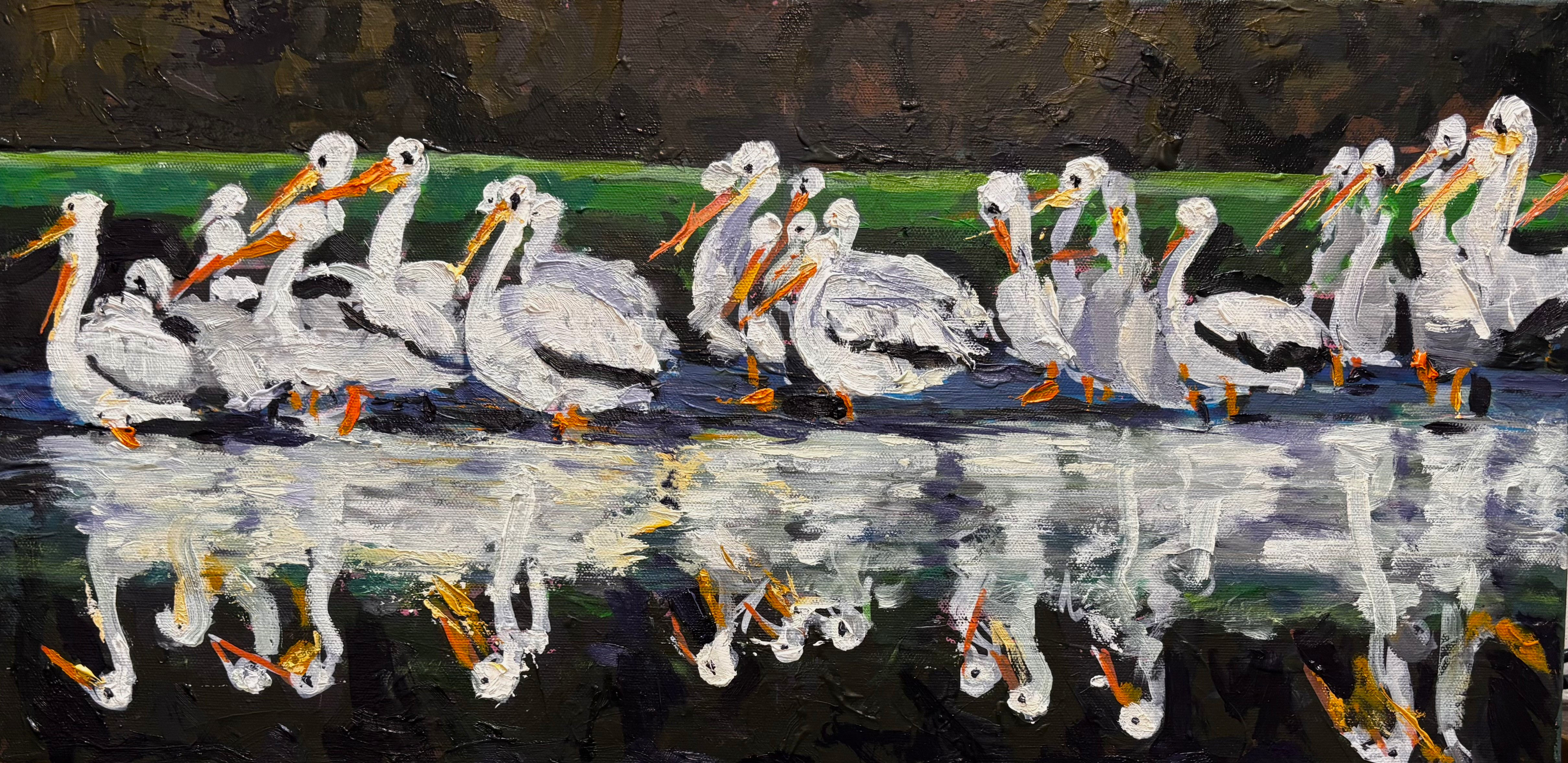 John Rizza,  "Pondtime"  24" X 12"