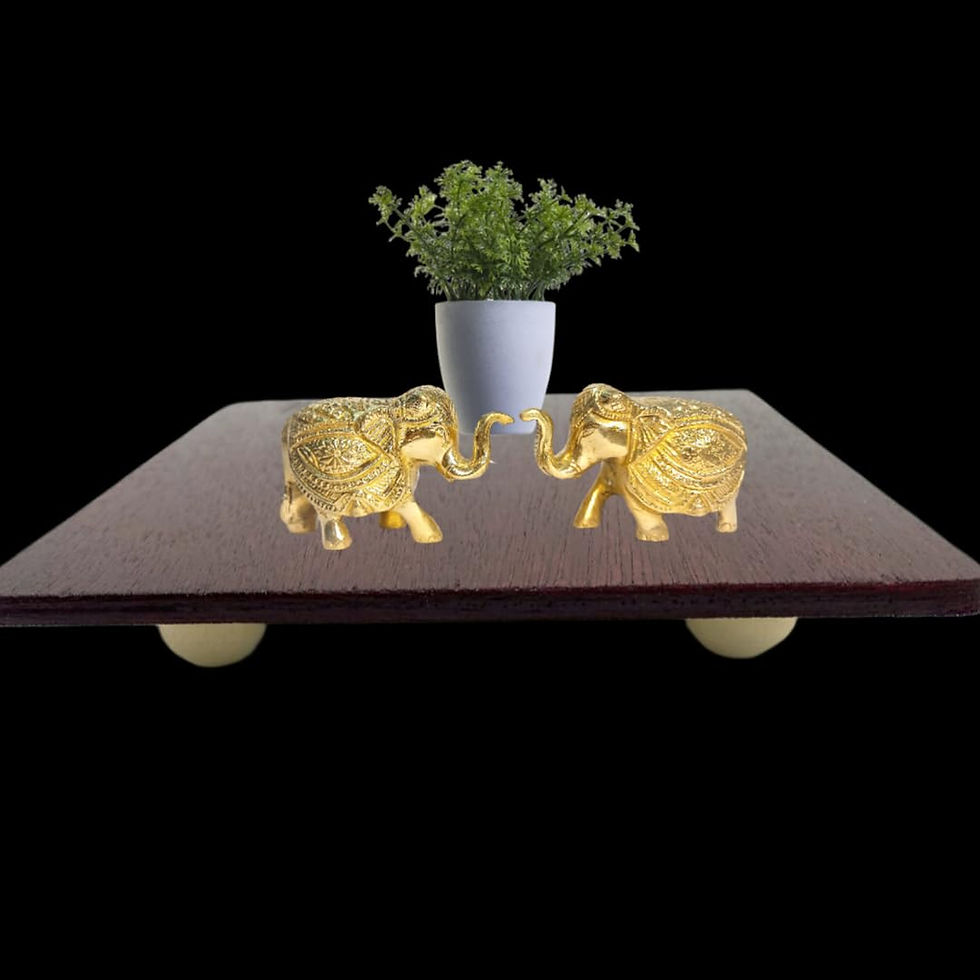 Thumbnail: athizay Shiny Elephant showpiece Decorative Items 2 Brass Call:8860010199