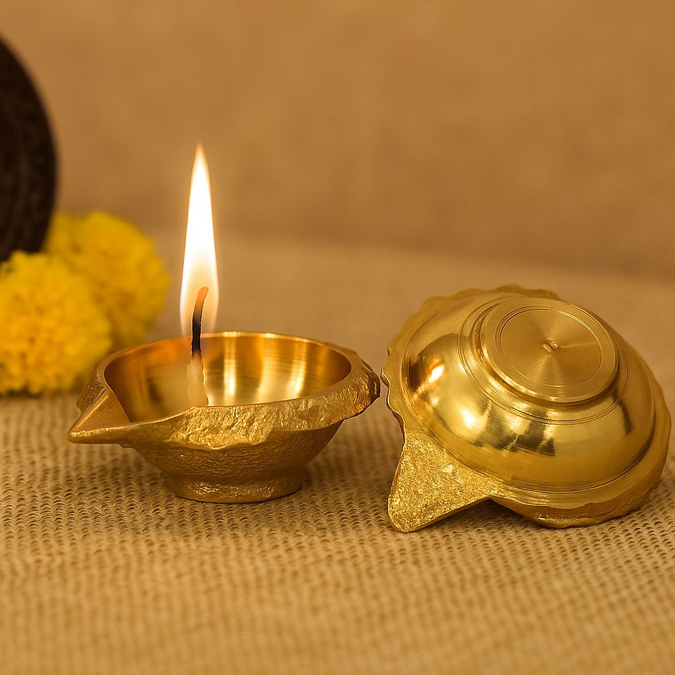 brass diya set