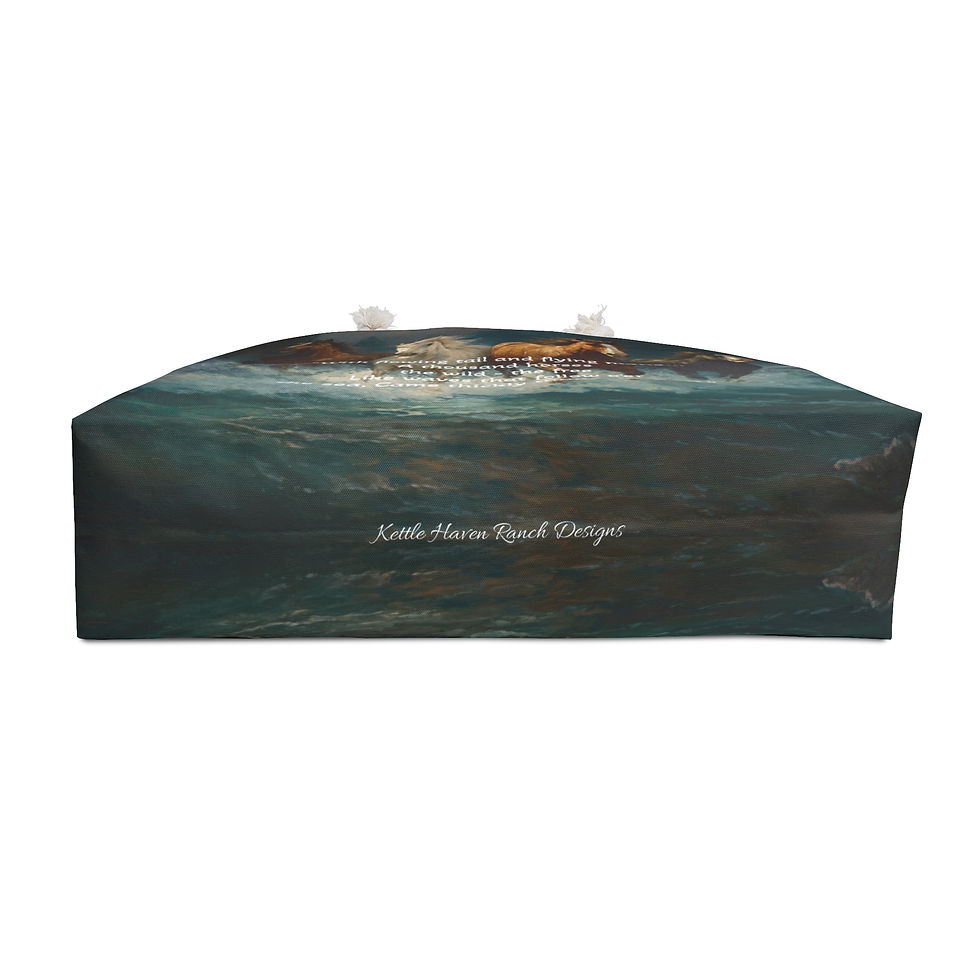 Thumbnail: Running Horses Weekender Bag | Galloping Stallions Beach Travel Tote