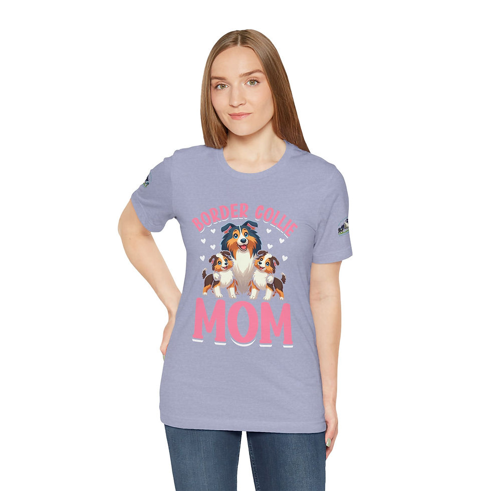 Thumbnail: Cute Border Collie Mom Unisex T-Shirt - Perfect Gift for Dog Lovers