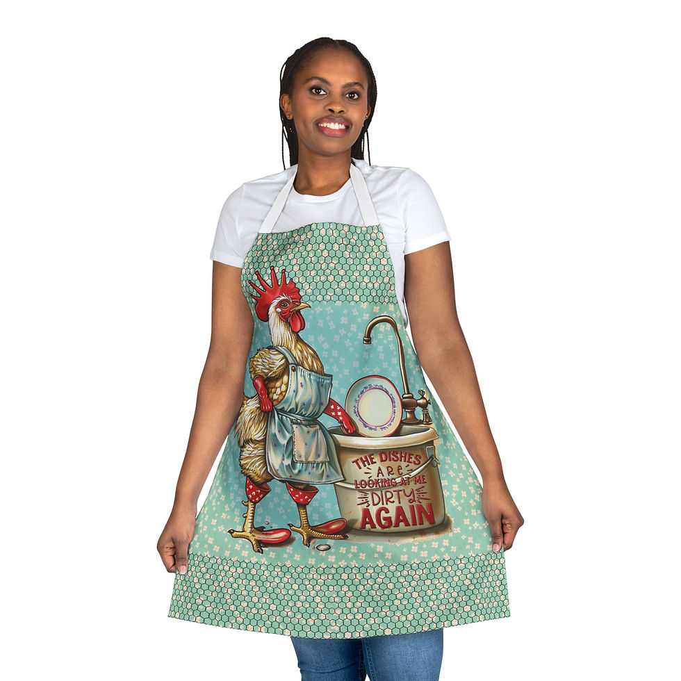 Thumbnail: Charming Chicken Apron with 5-Color Straps - Perfect for Cooking Lovers!