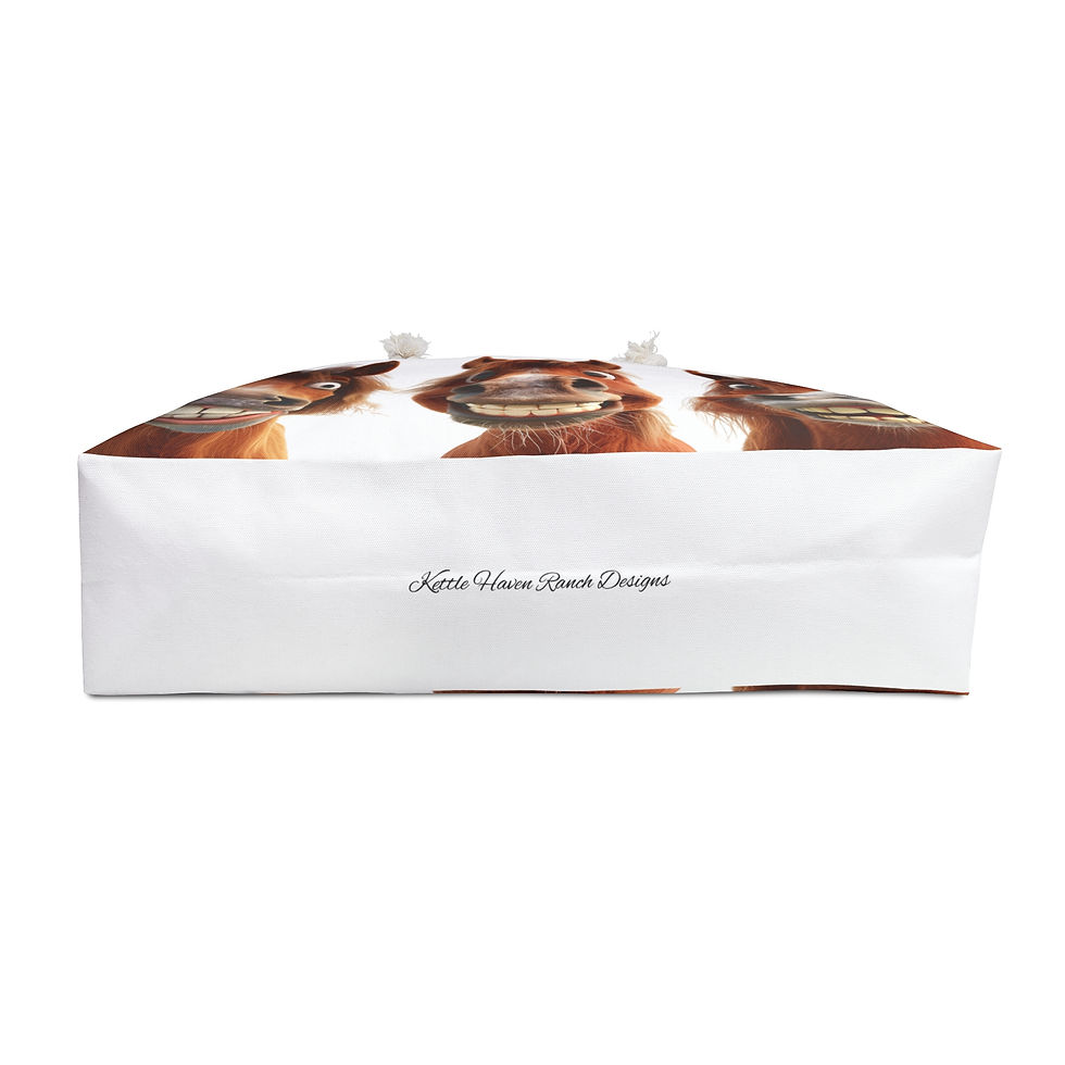 Thumbnail: Funny Horse Faces Weekender Bag – Comical Three Horses Travel Tote