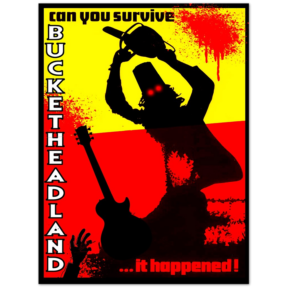 Can You Survive Bucketheadland? Poster (18 x 24 Inches)