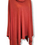 Thumbnail: Ducci Women's Burnt Orange Cape Rayon Blend Comfort Pullover One Size