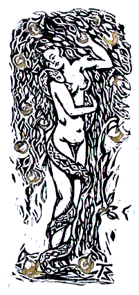 Eve - Linocut