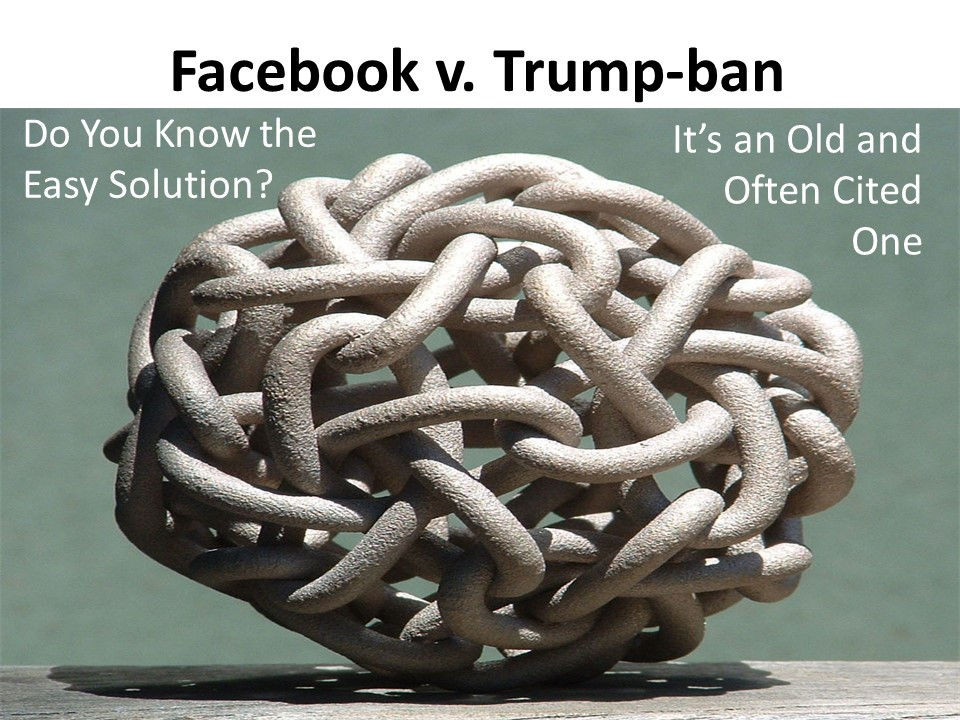 Facebook v. Trump-Ban