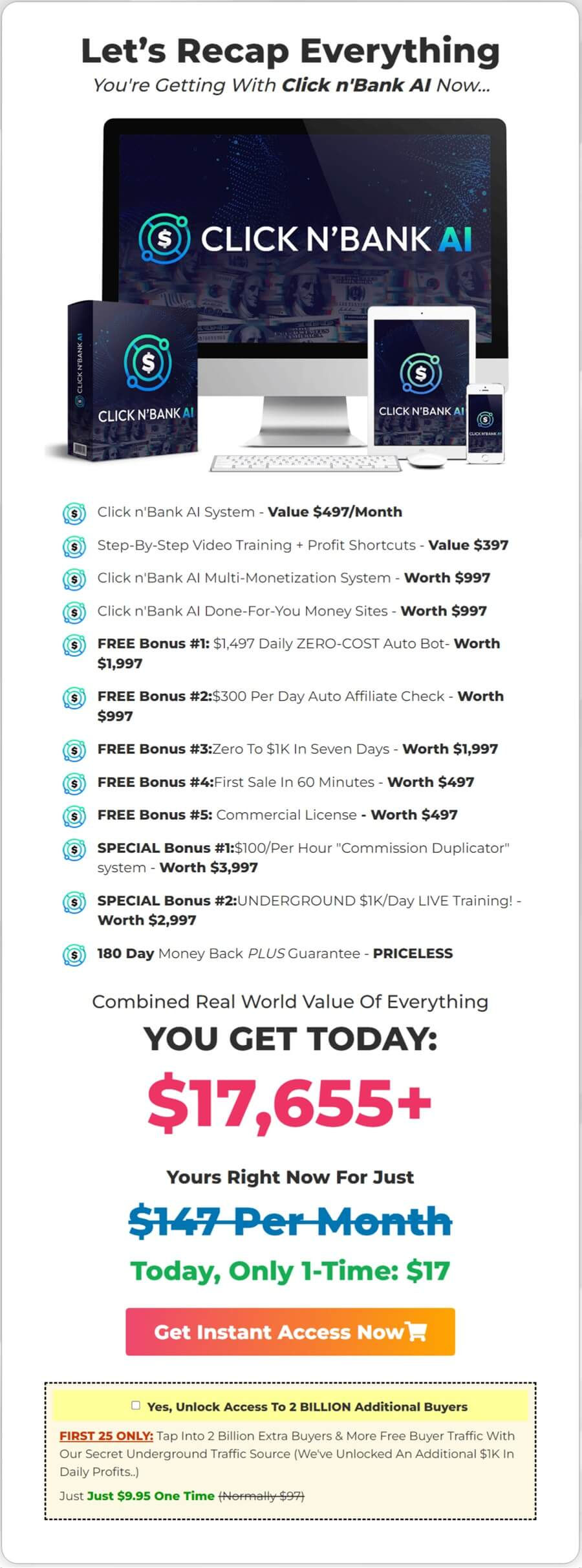 Click-n'Bank-AI-price