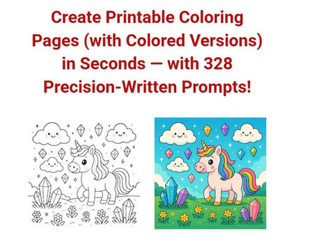 328 Prompts for Coloring Pages with Full-Color Versions Review + Bonuses
