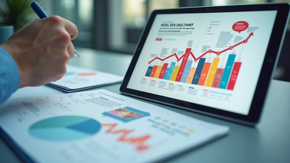 Eye-level view of a colorful infographic on social media engagement