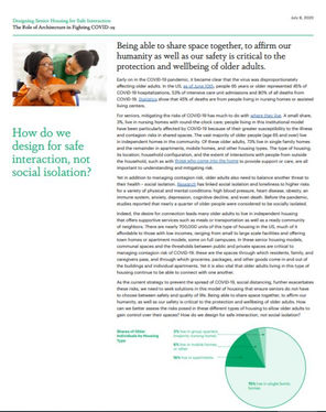 Projetando habitações para idosos para interações seguras pós covid 19
