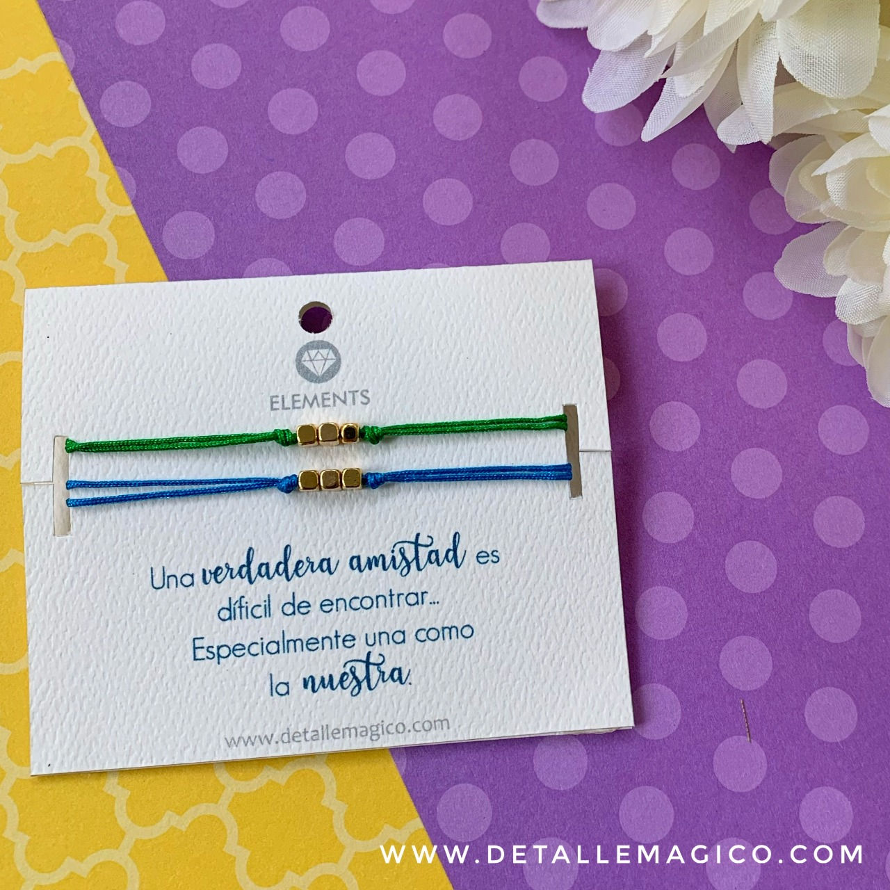 Manillas -Tobillera | amistad duo-cubos