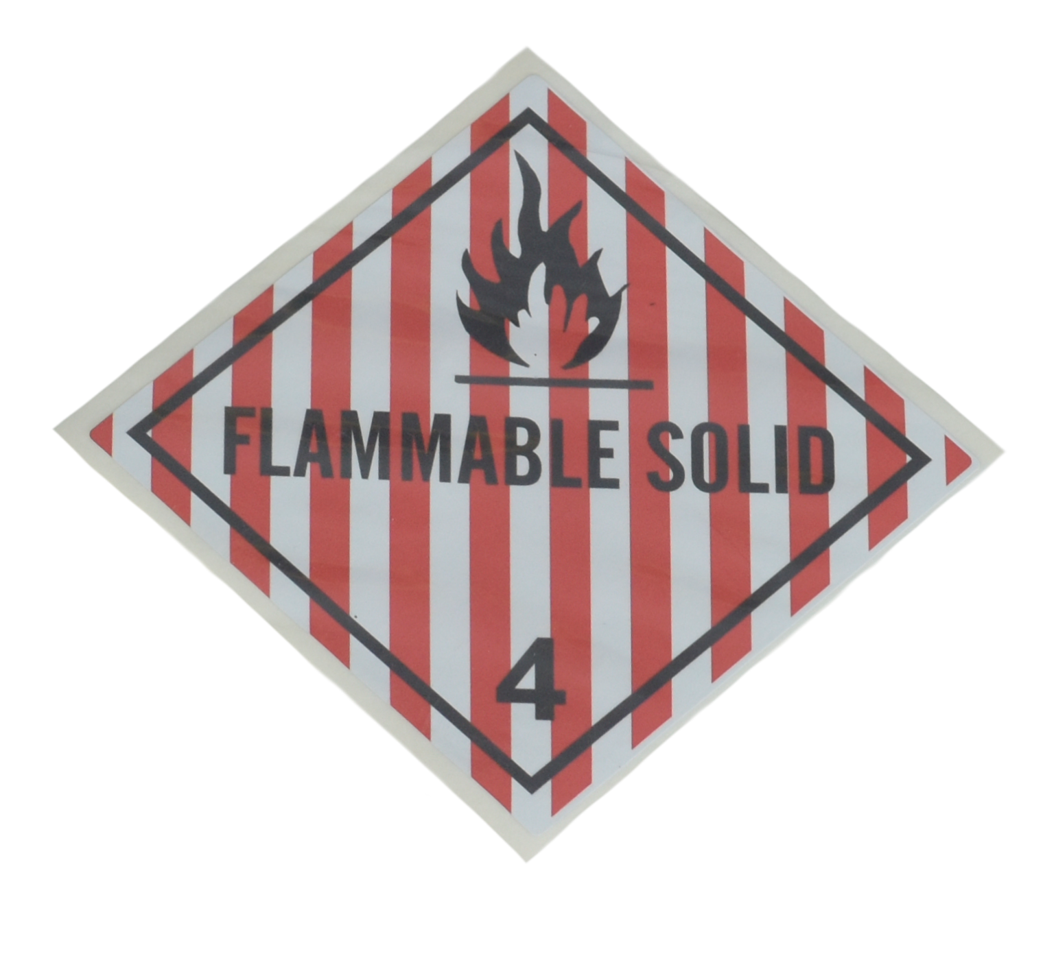 class 4 flammable solid hazard label