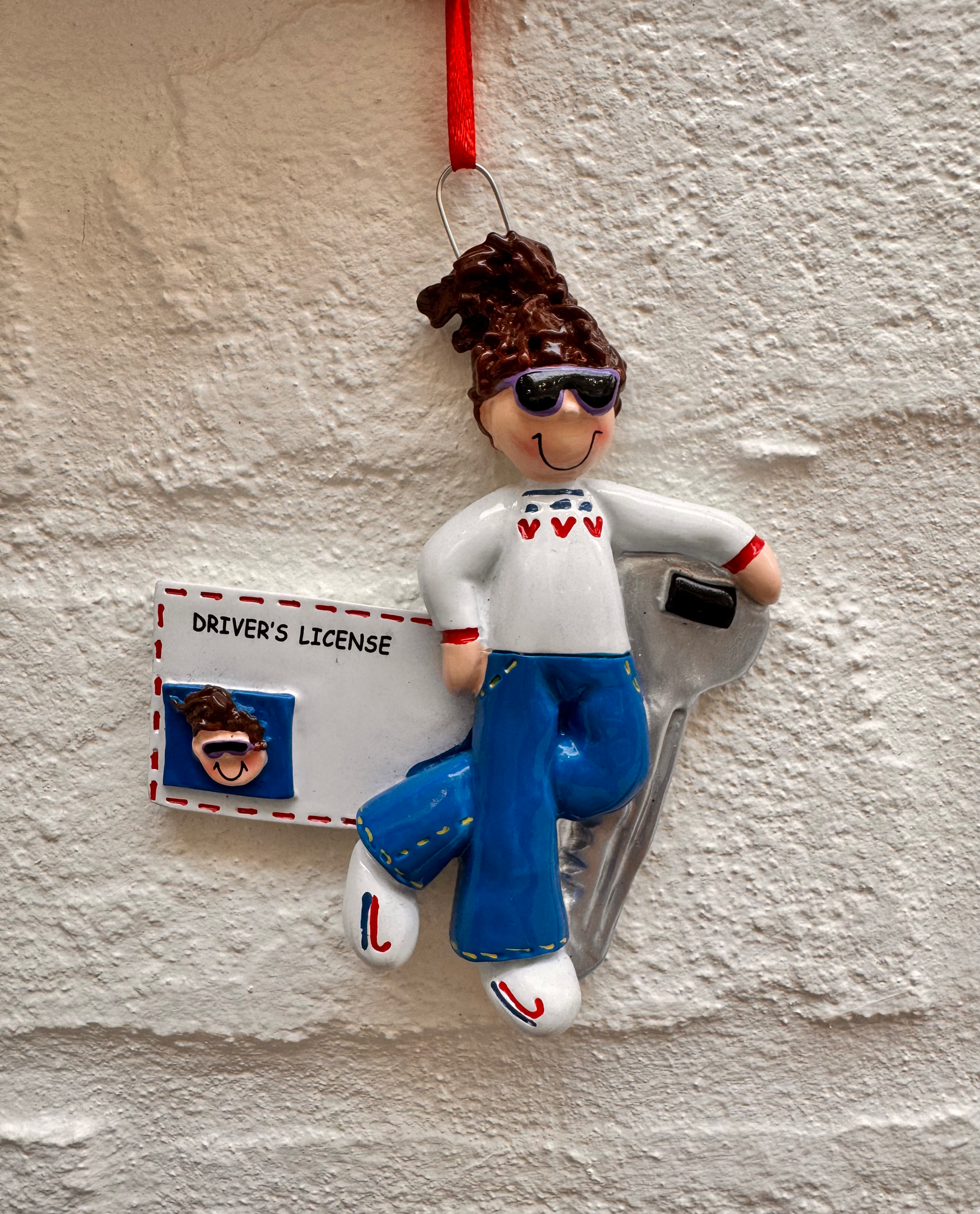 New driver’s license girl brown hair