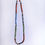 Thumbnail: Necklace: Quartz, Coral and Onyx beads on silk with a S/Silver clasp