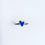 Thumbnail: Sterling silver blue ceramic heart ring